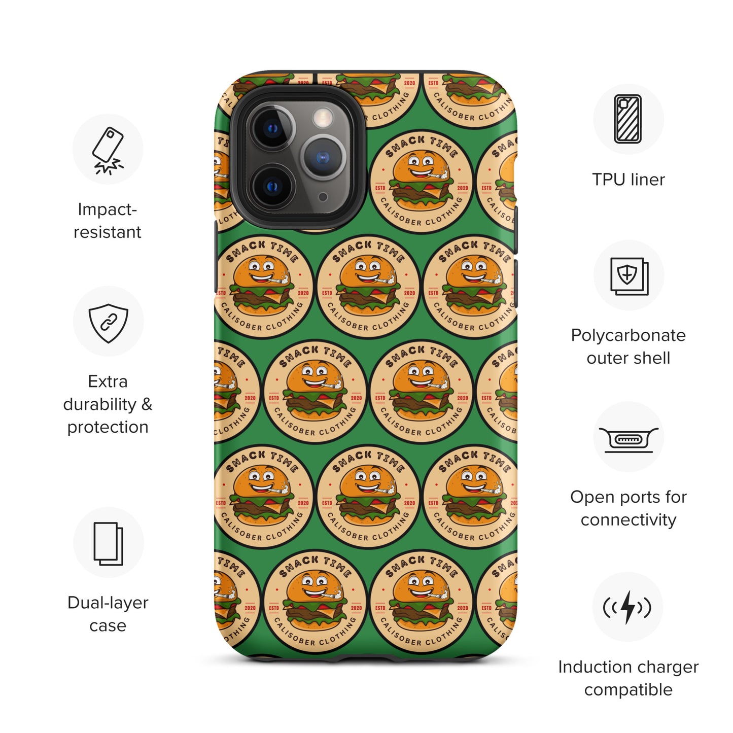 Snack Time! Tough Case for iPhone® - Green