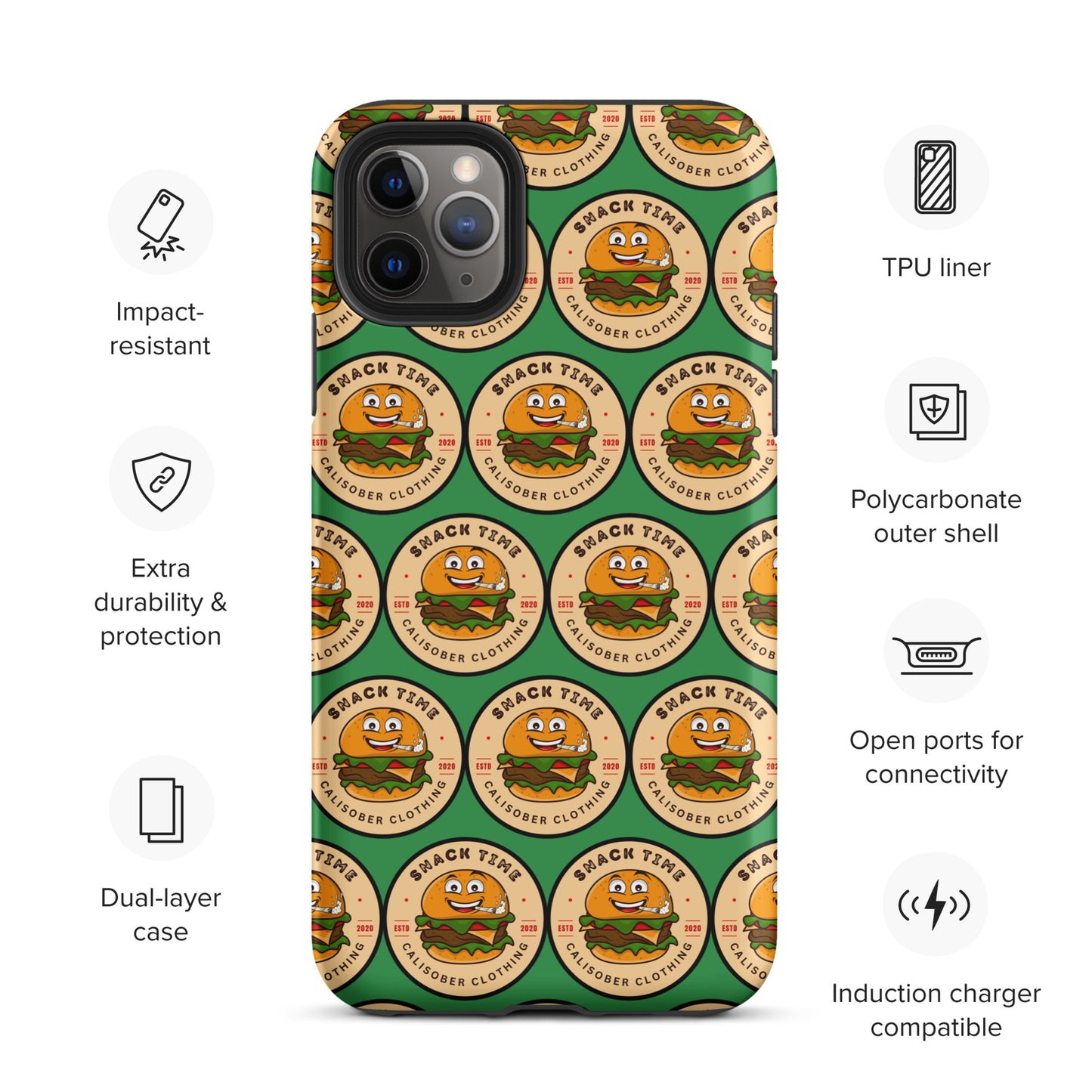 Snack Time! Tough Case for iPhone® - Green