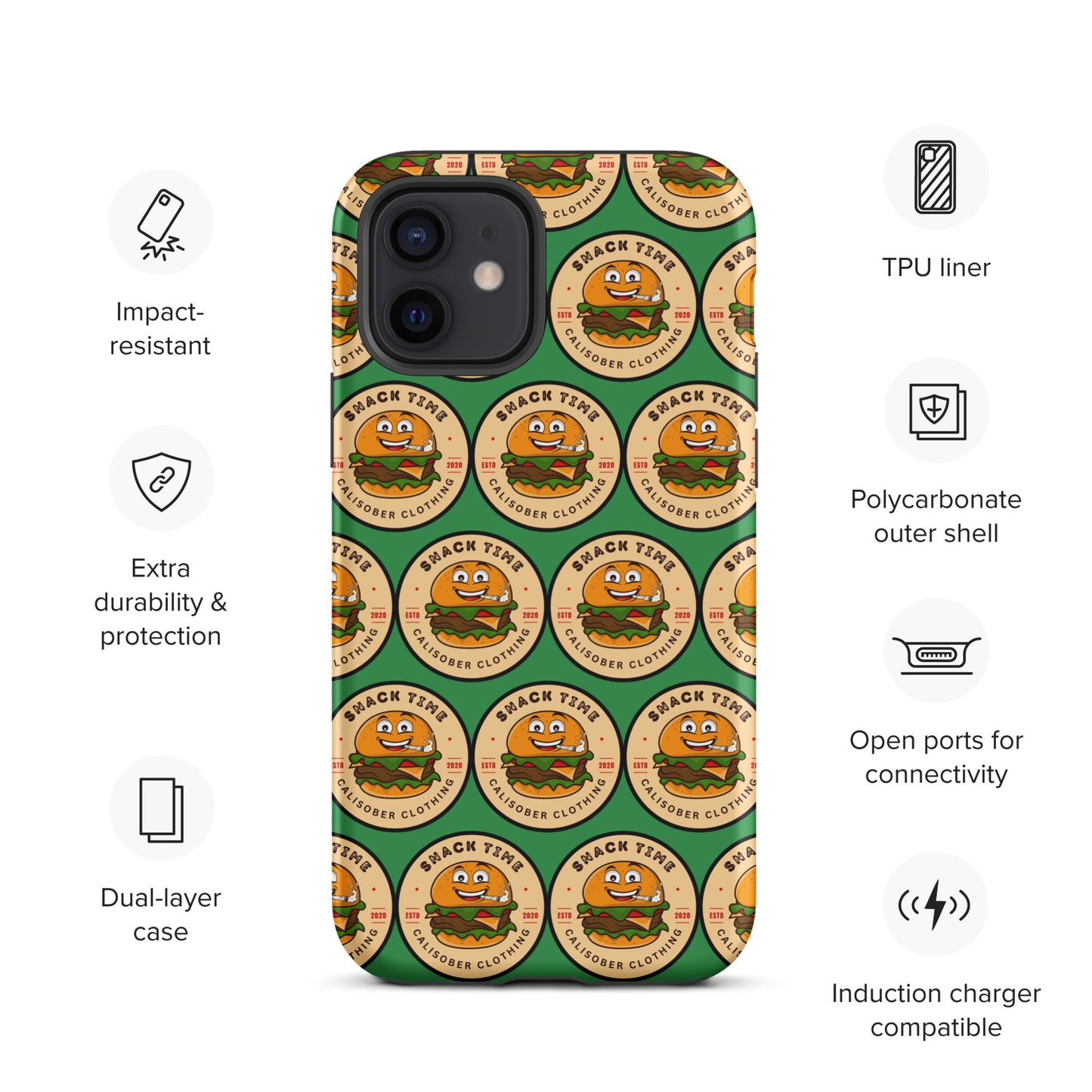 Snack Time! Tough Case for iPhone® - Green