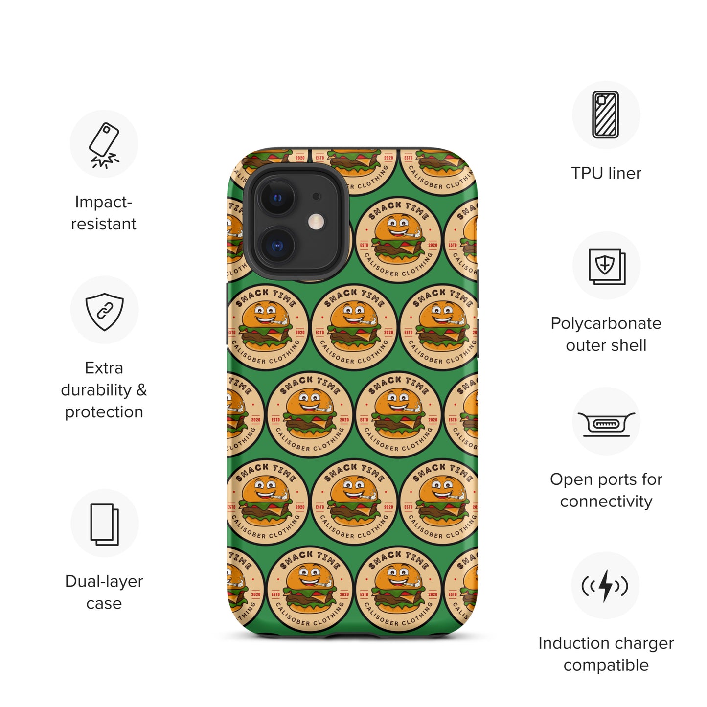 Snack Time! Tough Case for iPhone® - Green