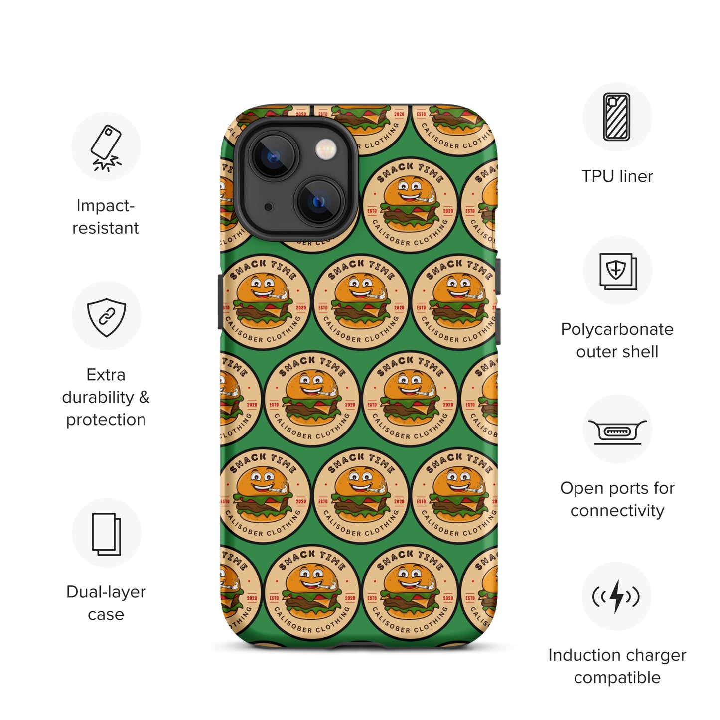 Snack Time! Tough Case for iPhone® - Green