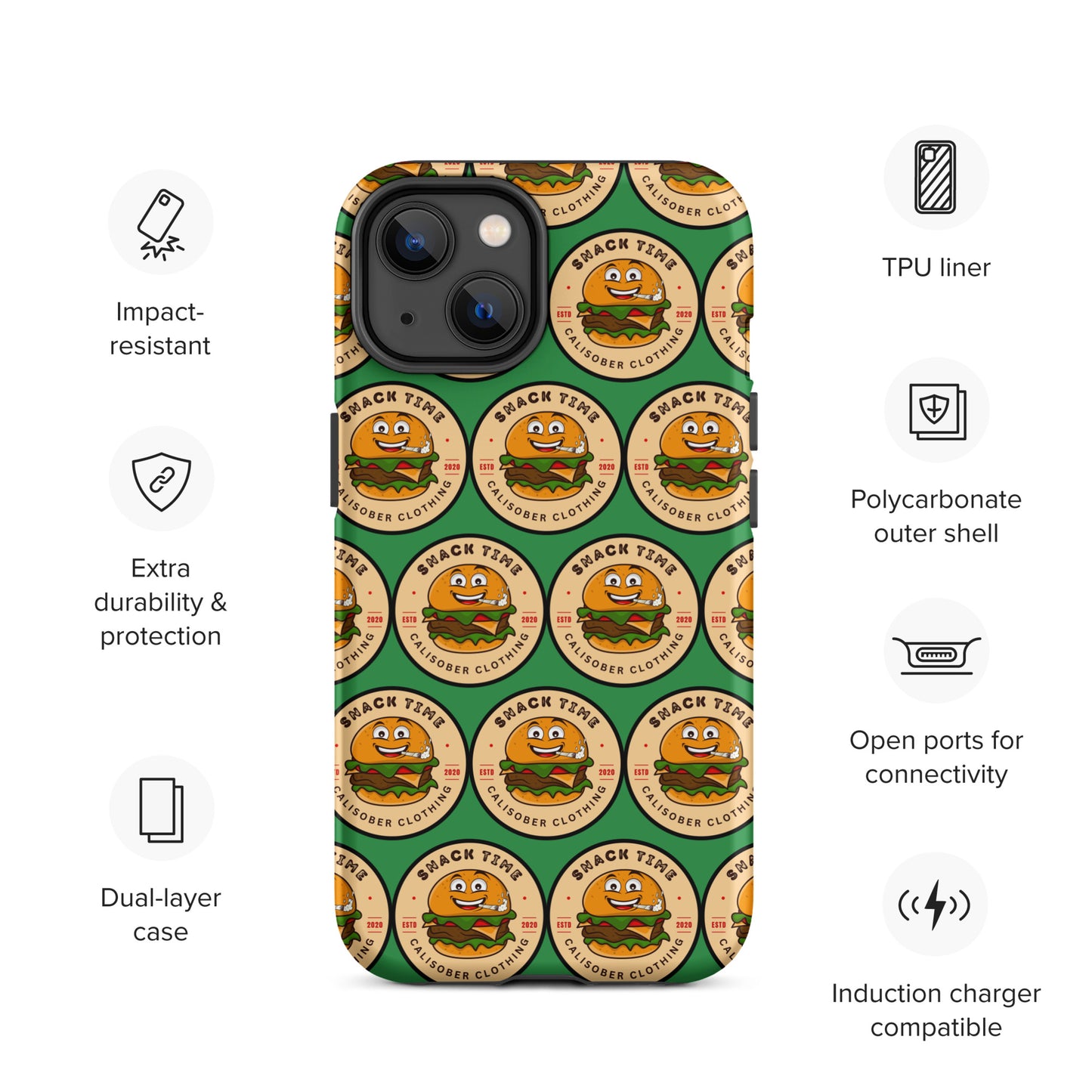Snack Time! Tough Case for iPhone® - Green