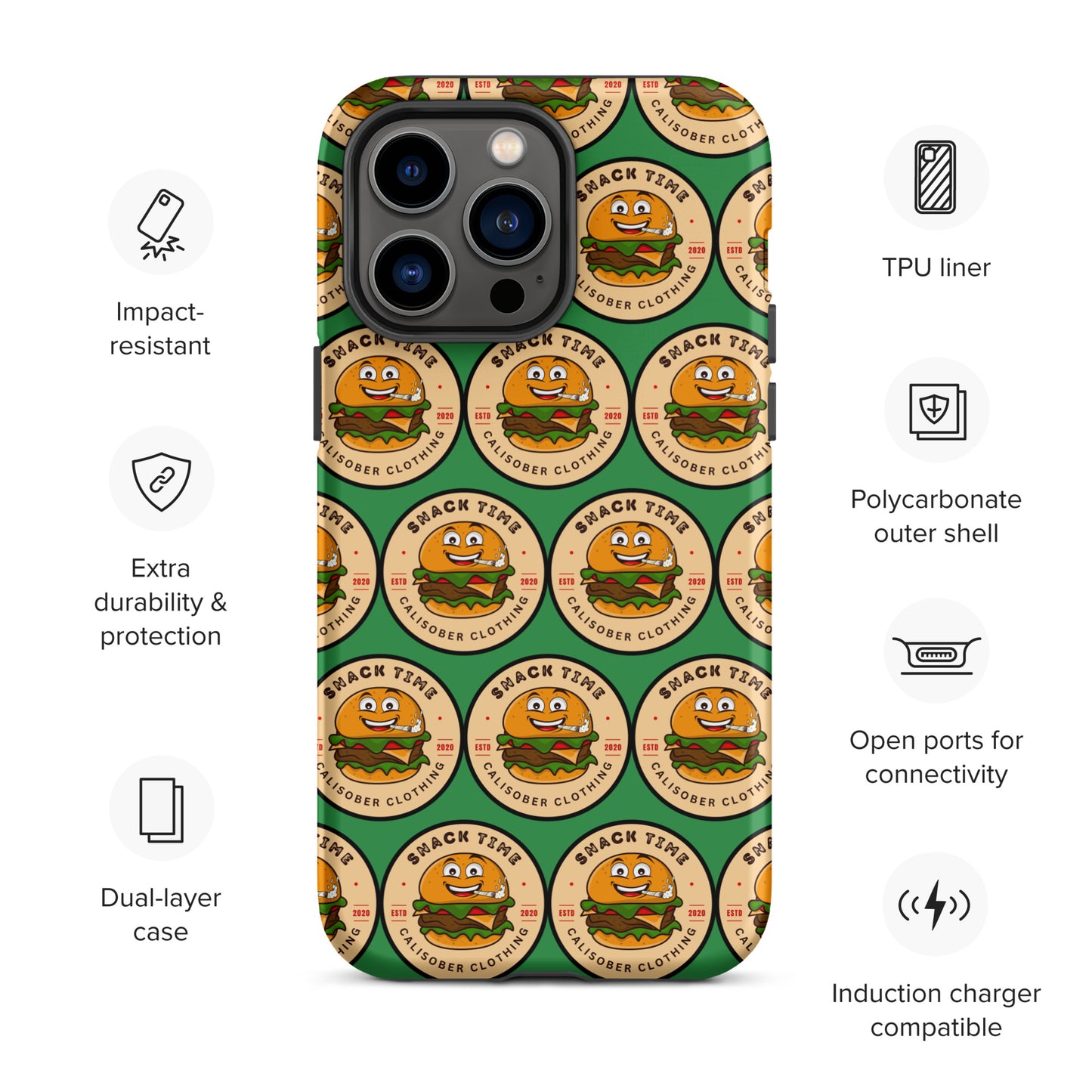 Snack Time! Tough Case for iPhone® - Green