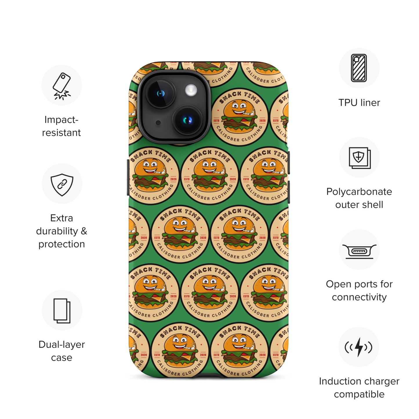 Snack Time! Tough Case for iPhone® - Green