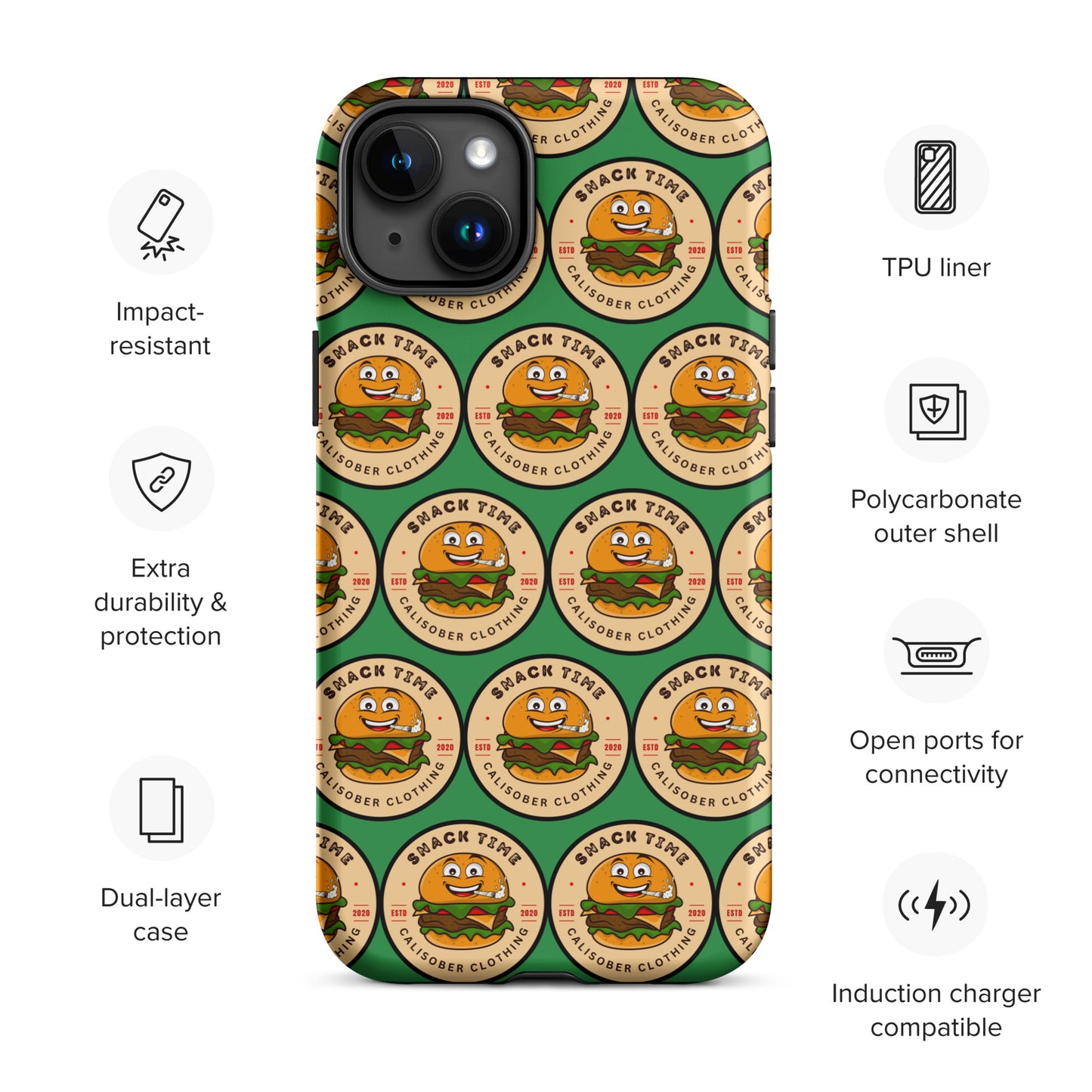 Snack Time! Tough Case for iPhone® - Green