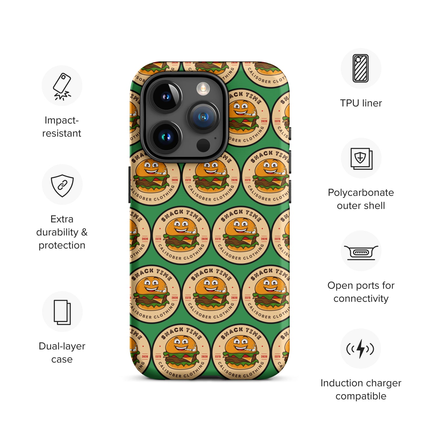 Snack Time! Tough Case for iPhone® - Green