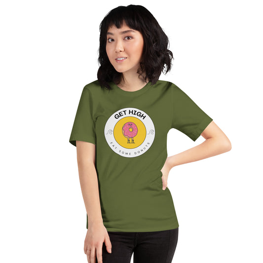 Get High, Eat Some Donuts Unisex t-shirt - 5 Colours