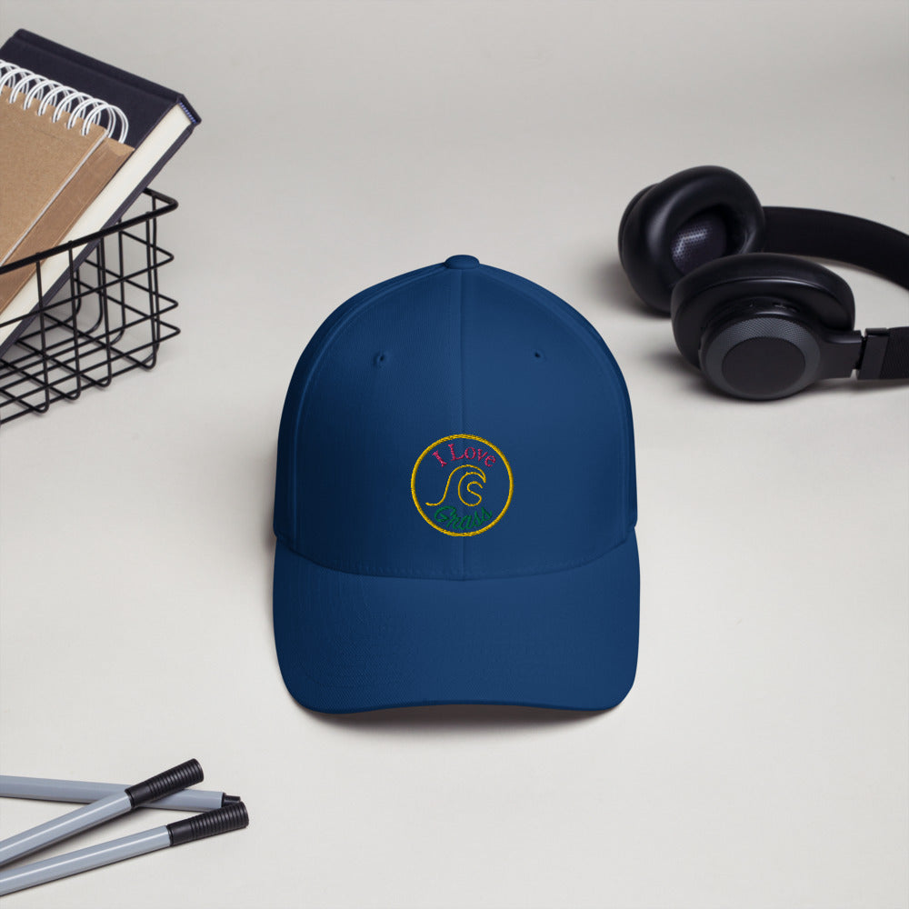 I Love Grass Structured Fitted Cap - 5 Colours