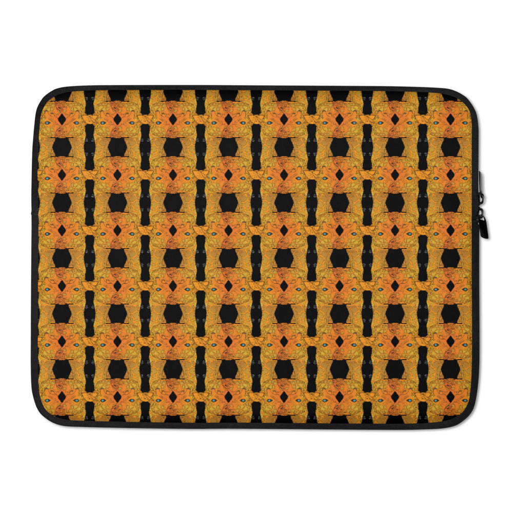 Egyptian Giraffe Laptop Sleeve - Black