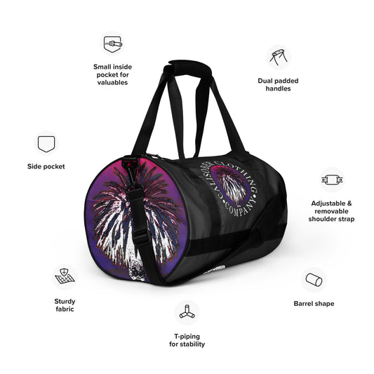 Palm Tree Hustle gym bag - Black