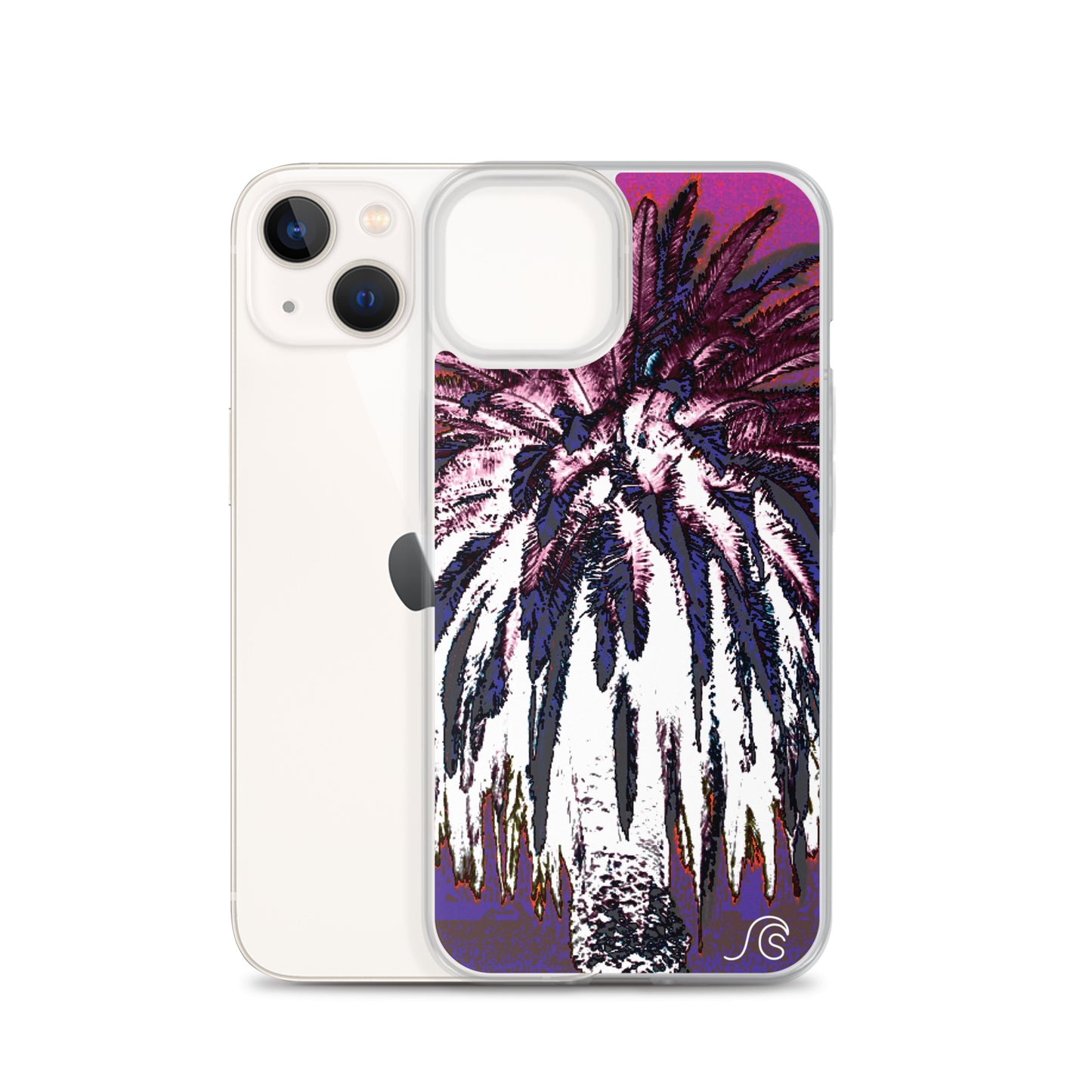 Palm Tree Hustle iPhone Case - Clear