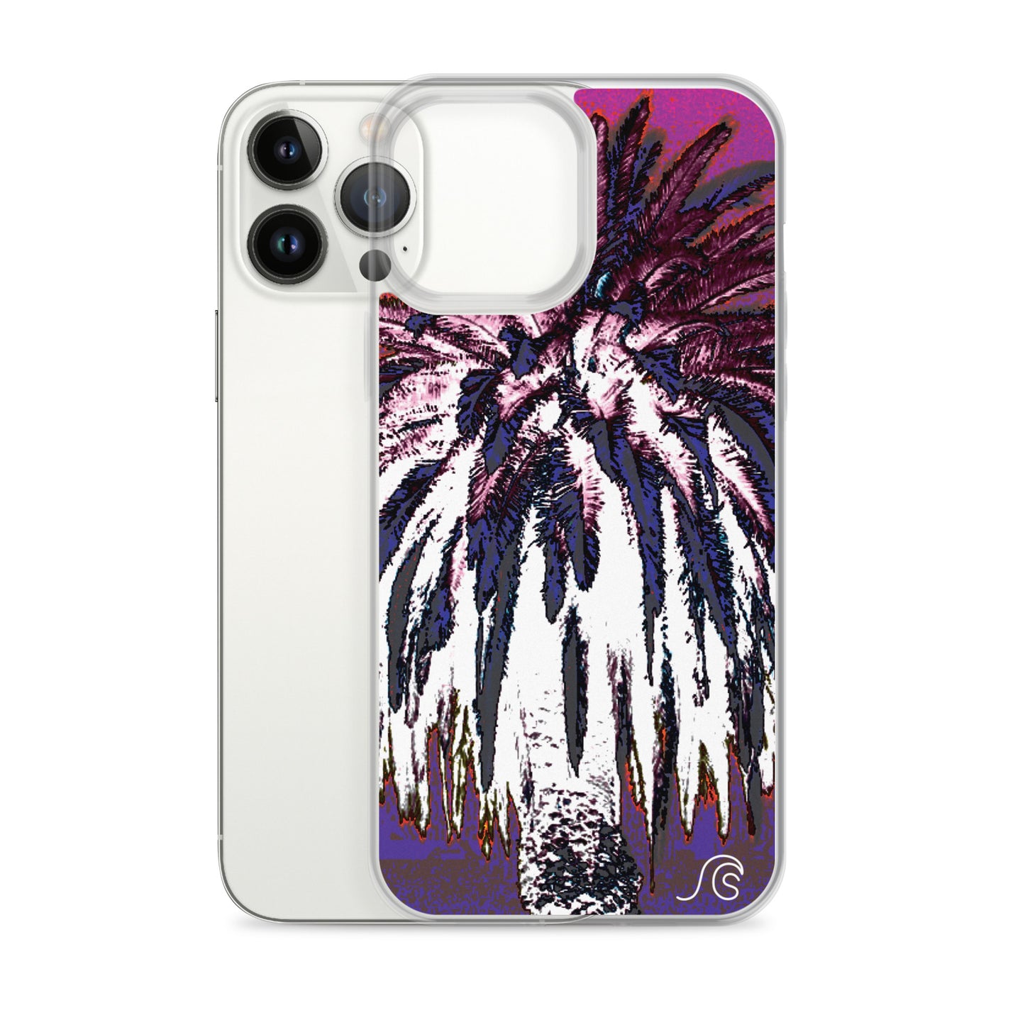 Palm Tree Hustle iPhone Case - Clear