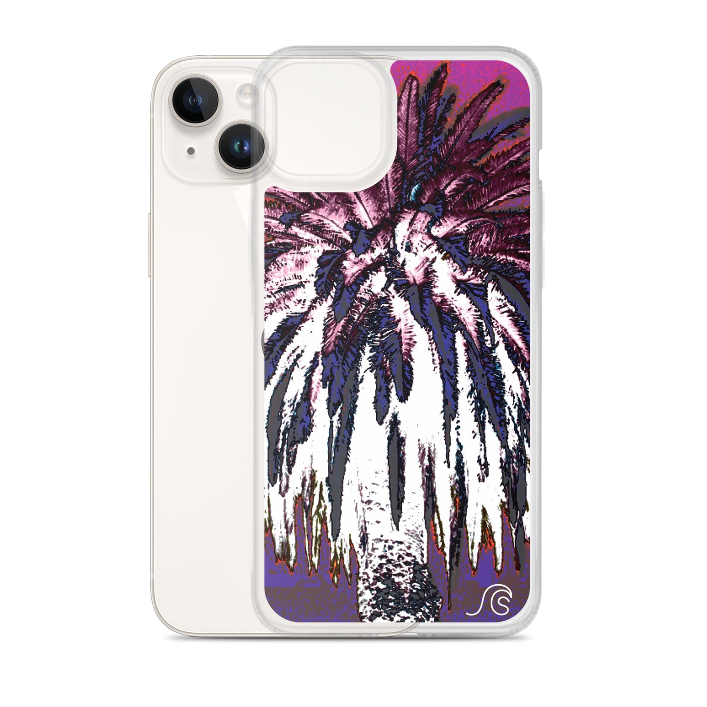 Palm Tree Hustle iPhone Case - Clear