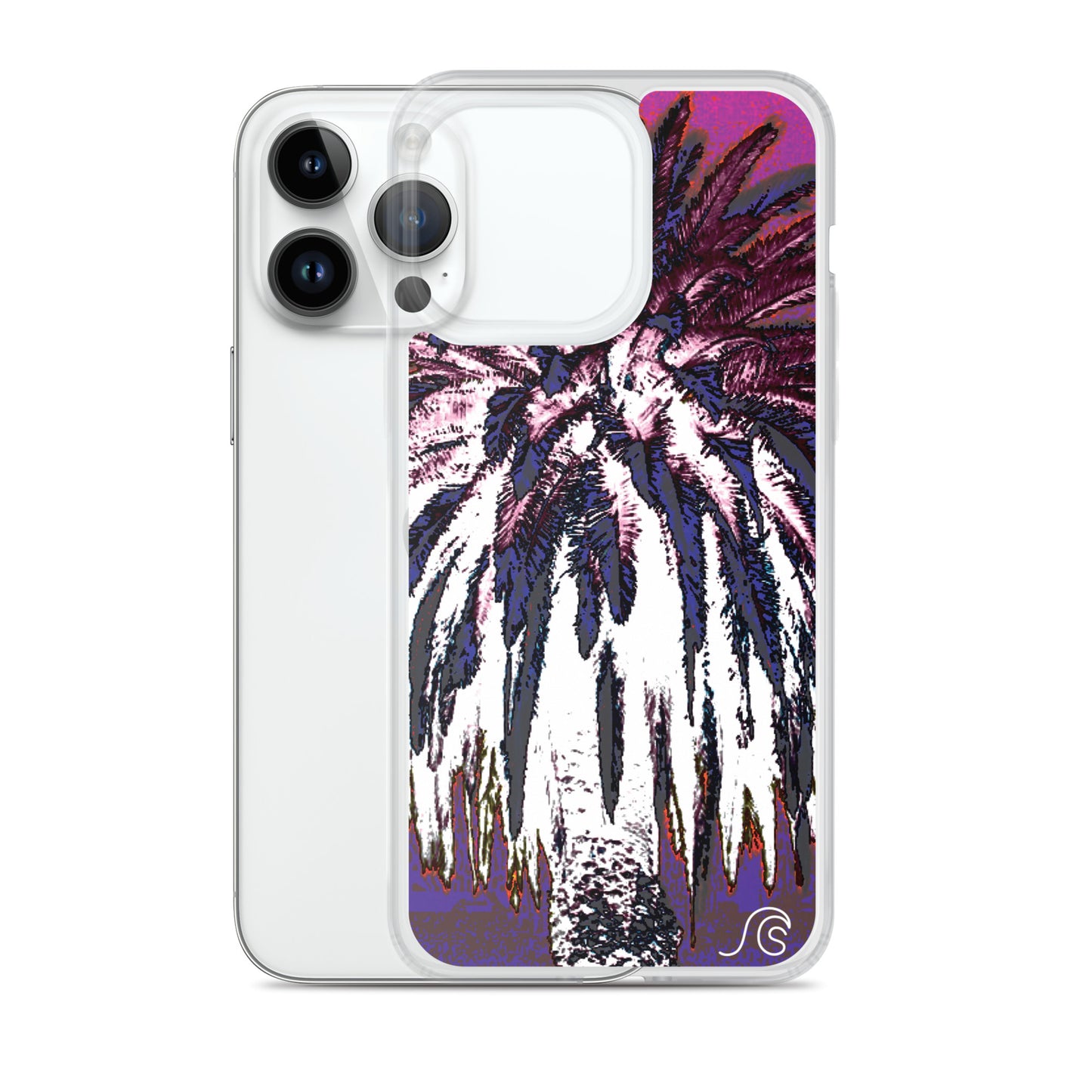 Palm Tree Hustle iPhone Case - Clear