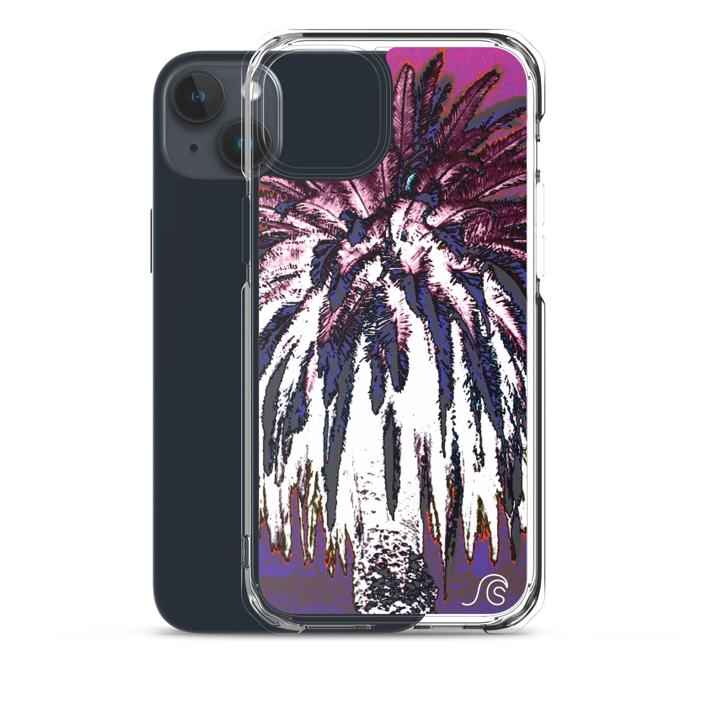 Palm Tree Hustle iPhone Case - Clear