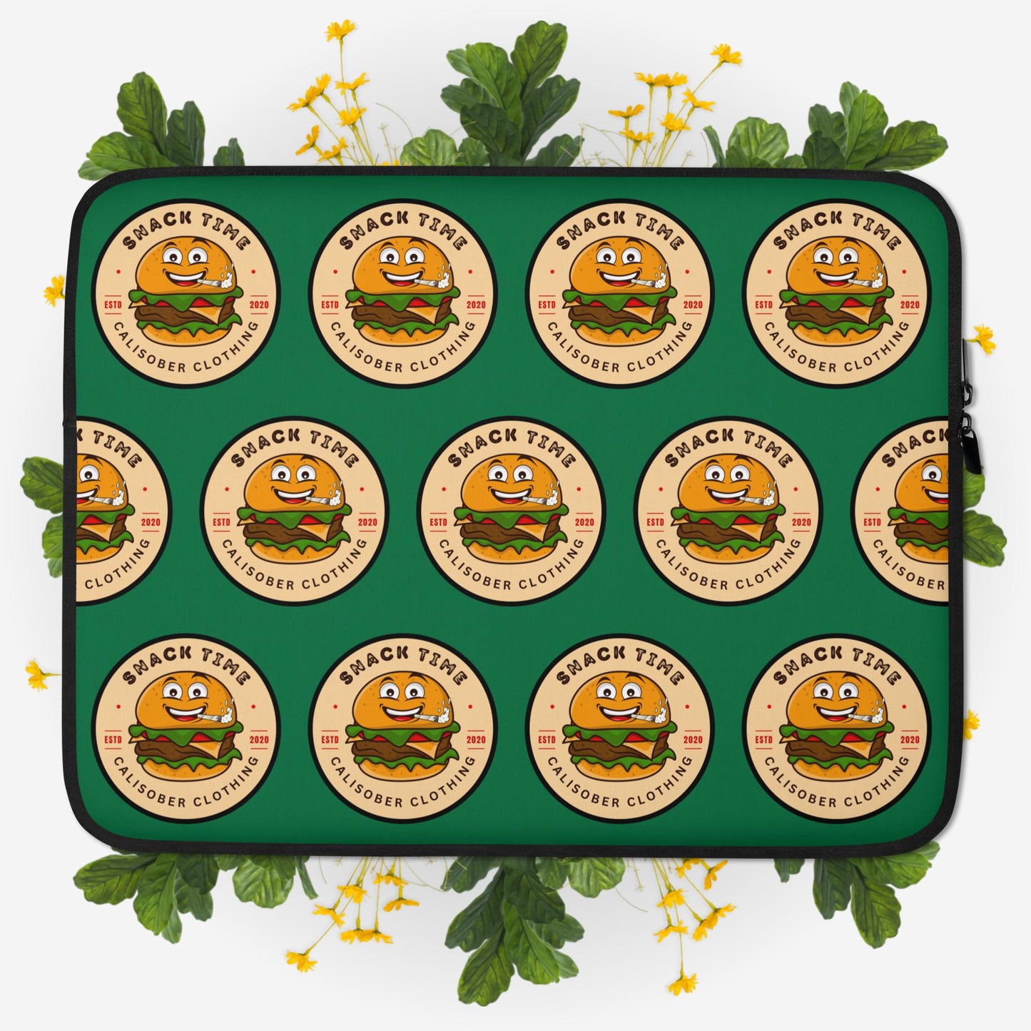 Snack Time! Laptop Sleeve - Jewel Green