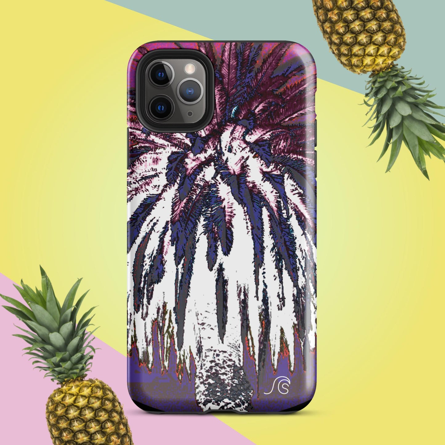 Palm Tree Hustle Tough Case for iPhone® - Black