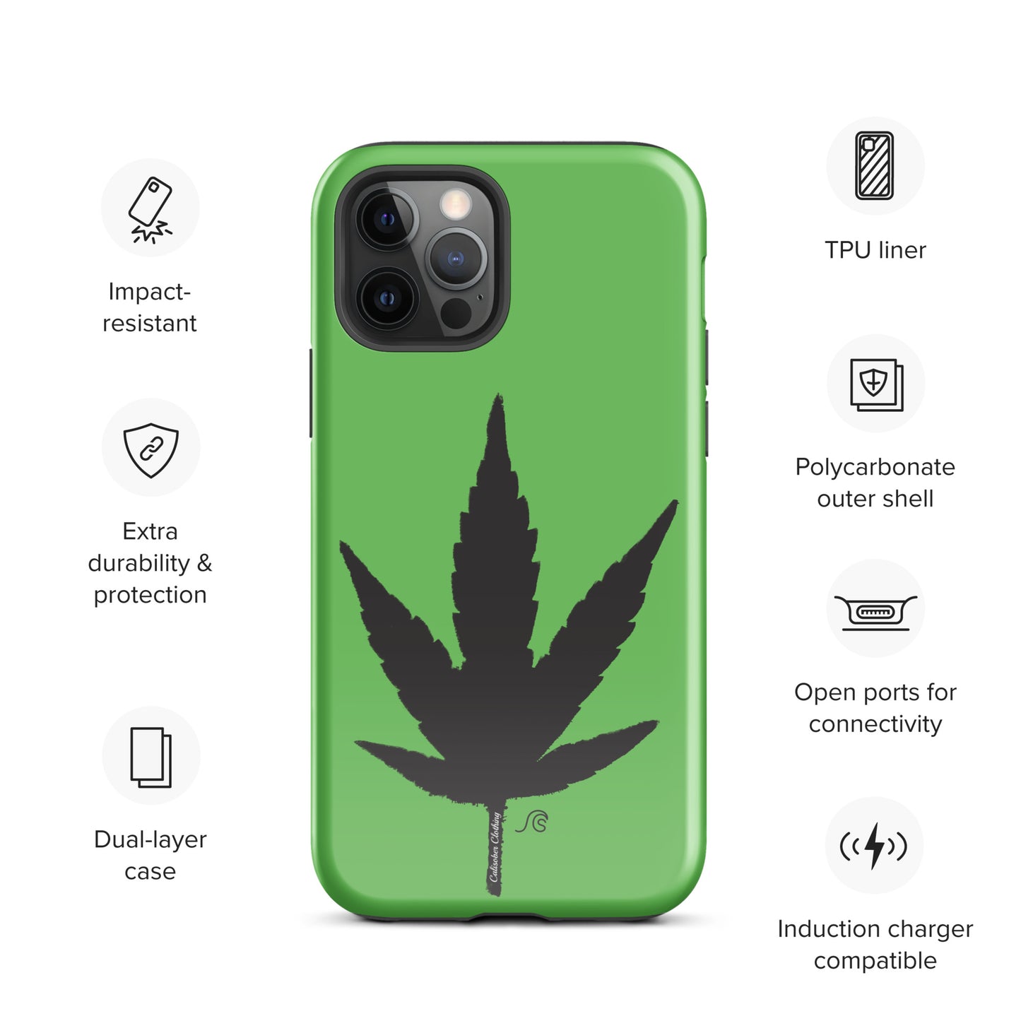 Weed Leaf Premium Tough Case for iPhone® - Green