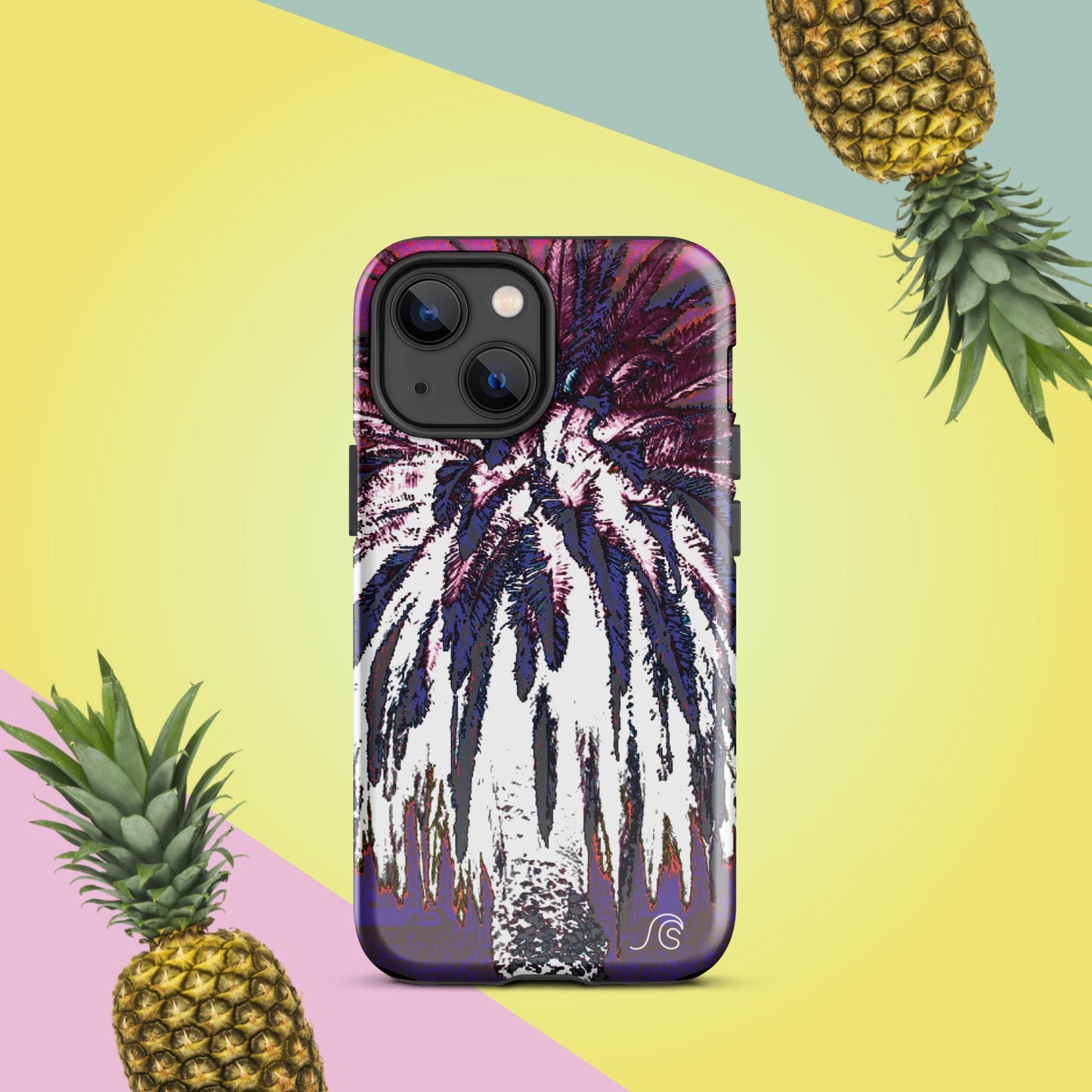 Palm Tree Hustle Tough Case for iPhone® - Black