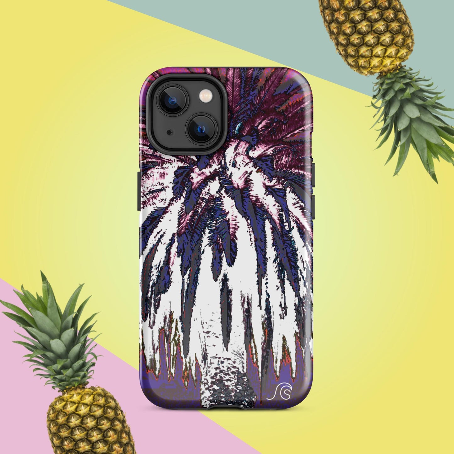 Palm Tree Hustle Tough Case for iPhone® - Black