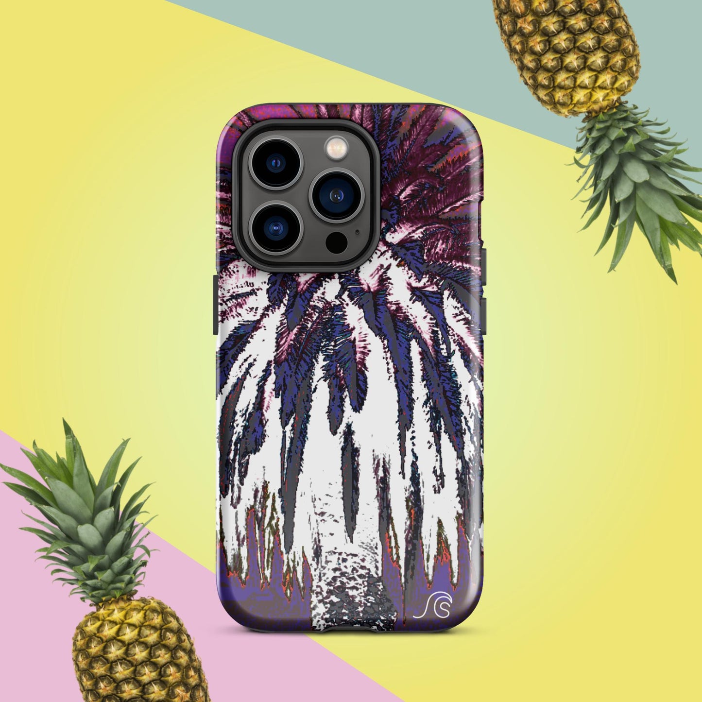 Palm Tree Hustle Tough Case for iPhone® - Black