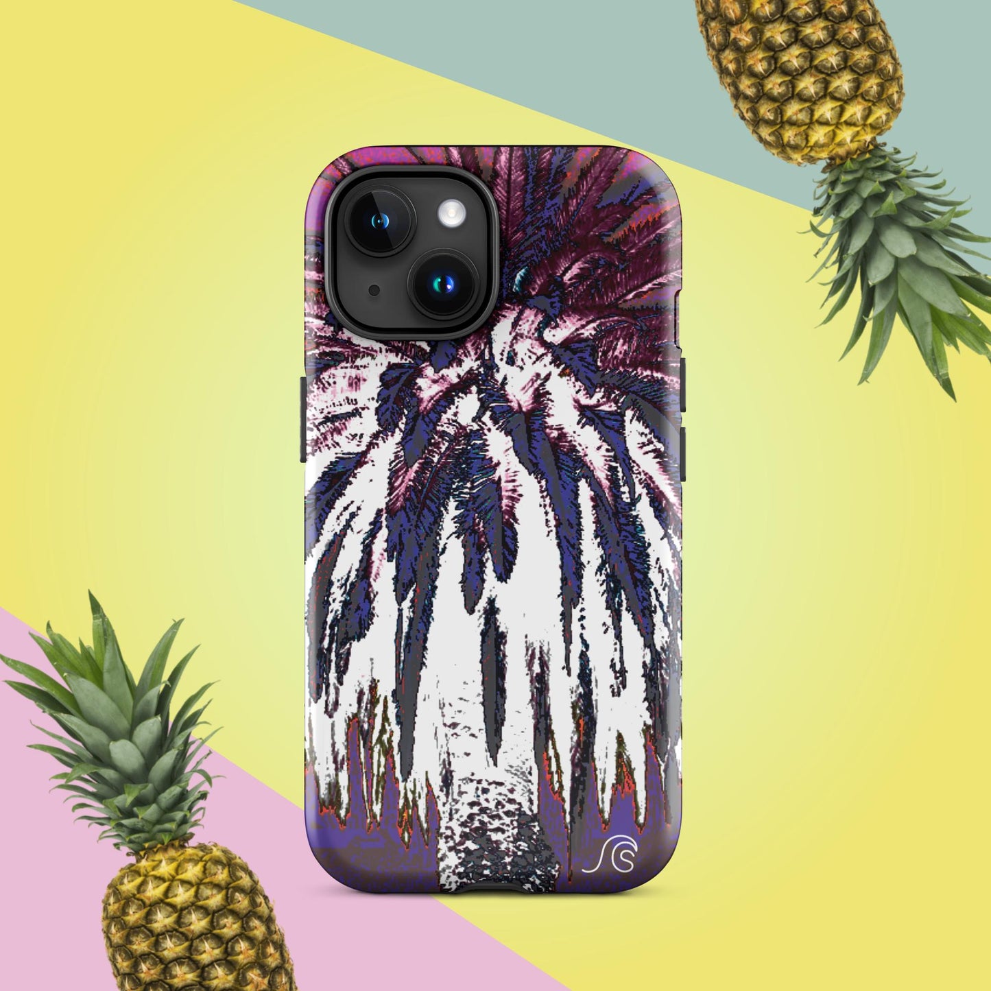 Palm Tree Hustle Tough Case for iPhone® - Black