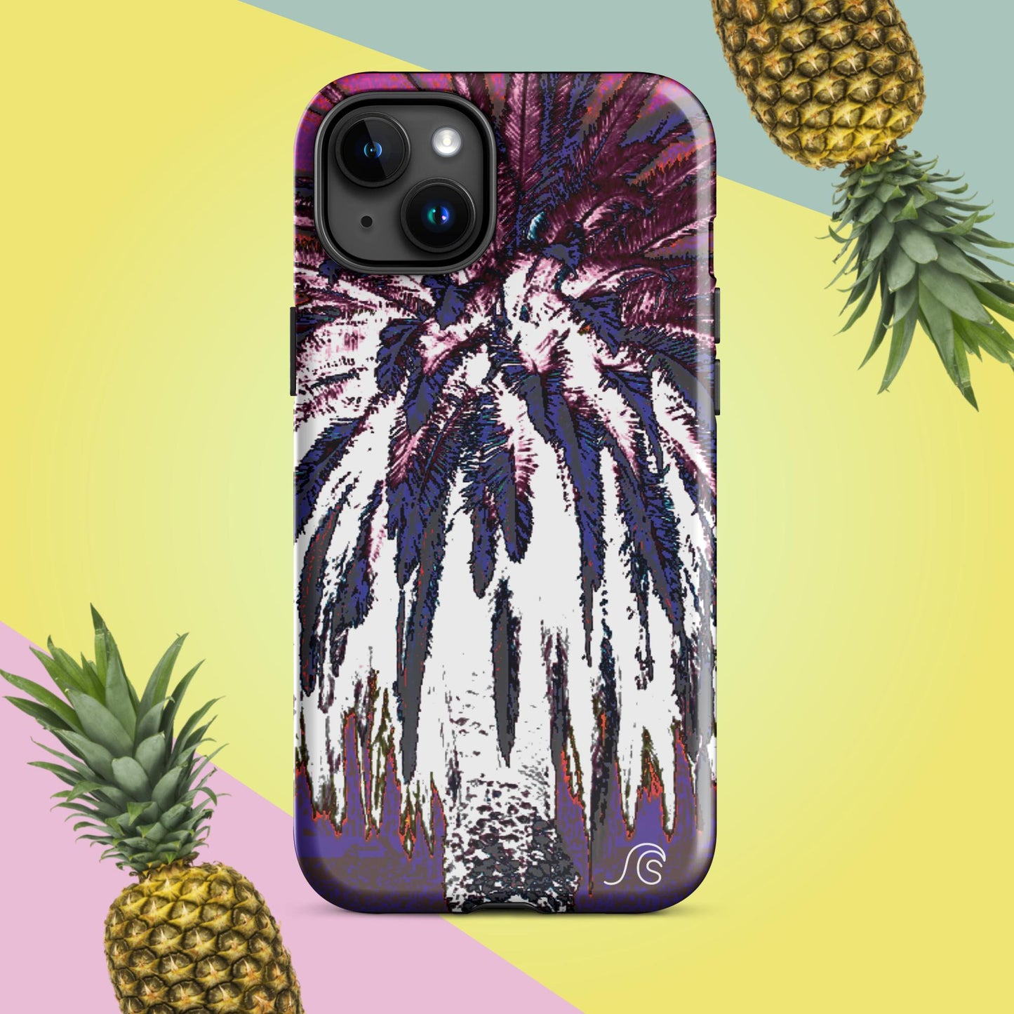 Palm Tree Hustle Tough Case for iPhone® - Black