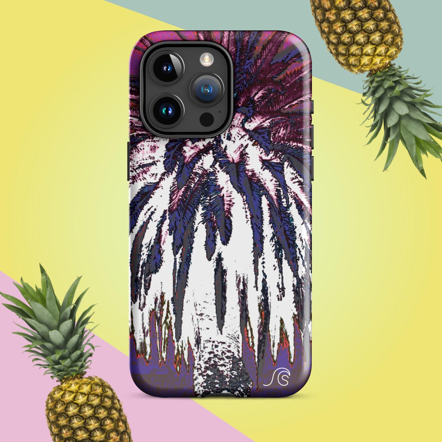 Palm Tree Hustle Tough Case for iPhone® - Black