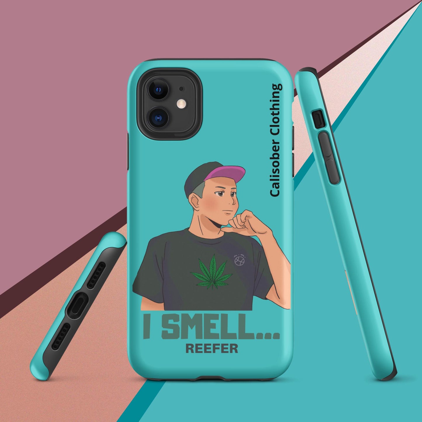 I Smell Reefer Tough Case for iPhone® - Turquoise