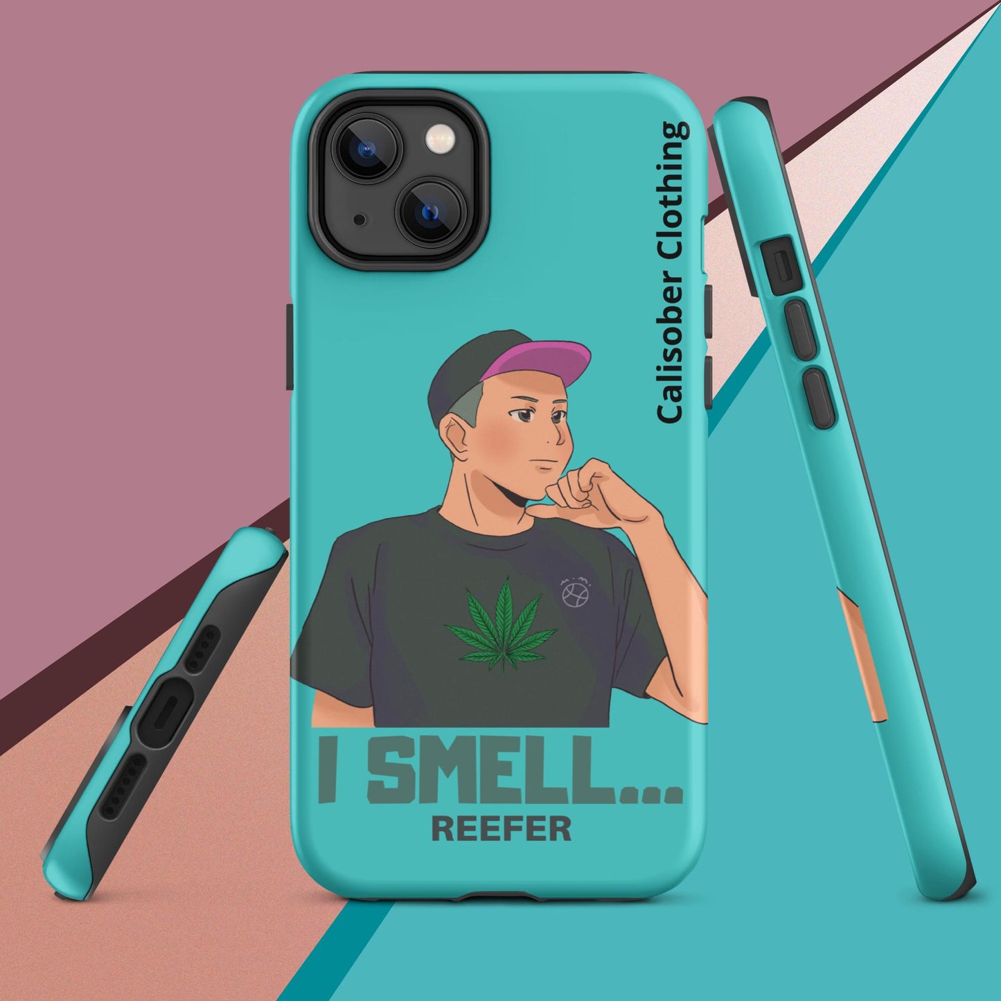 I Smell Reefer Tough Case for iPhone® - Turquoise