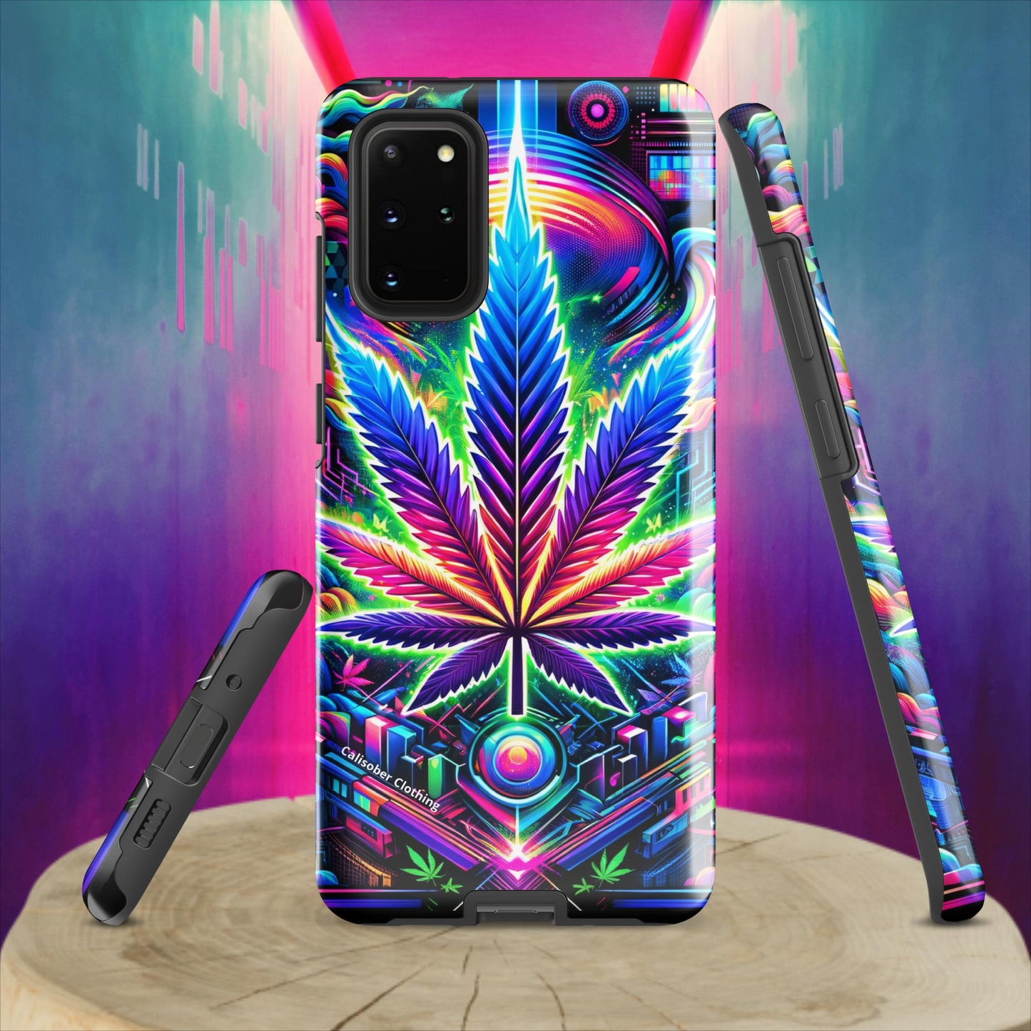 Cyberpunk Cannabis Leaf Tough case for Samsung® - Black