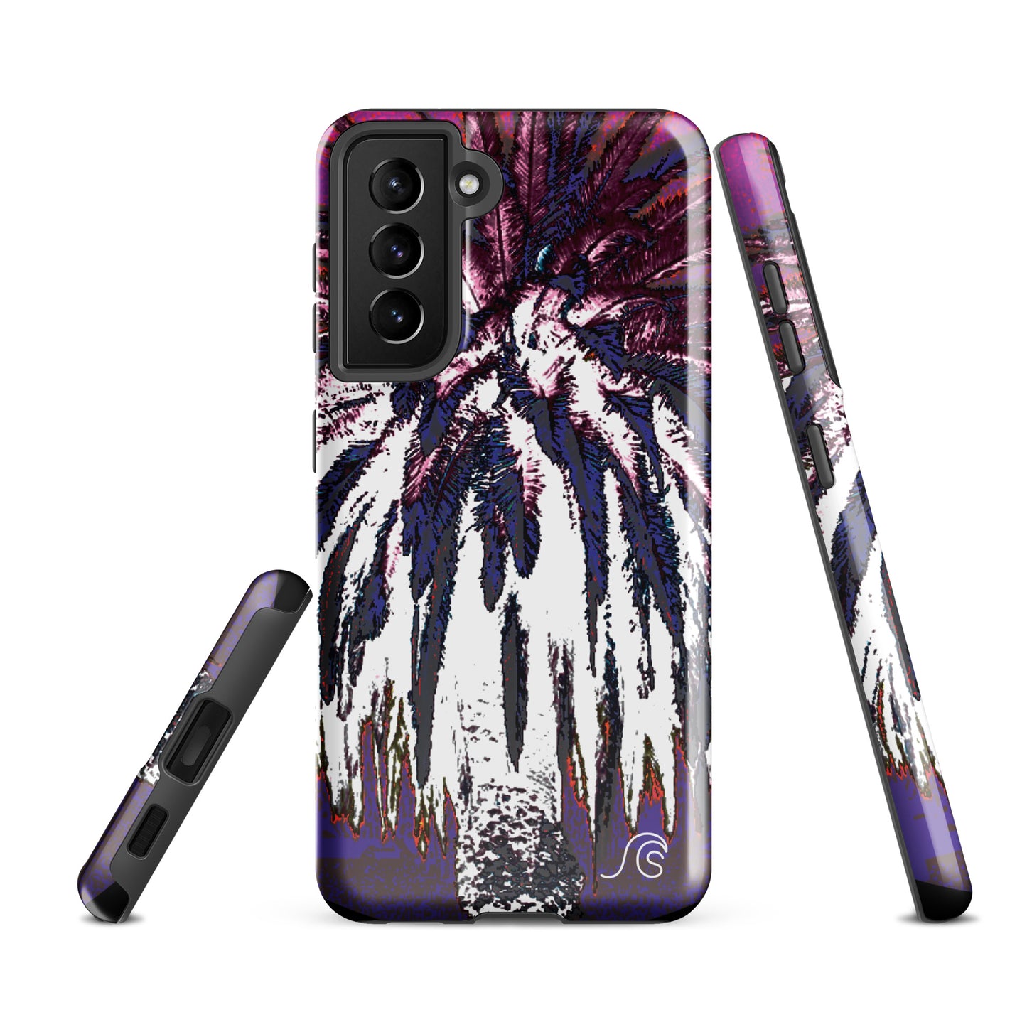 Palm Tree Hustle Tough case for Samsung® - Black