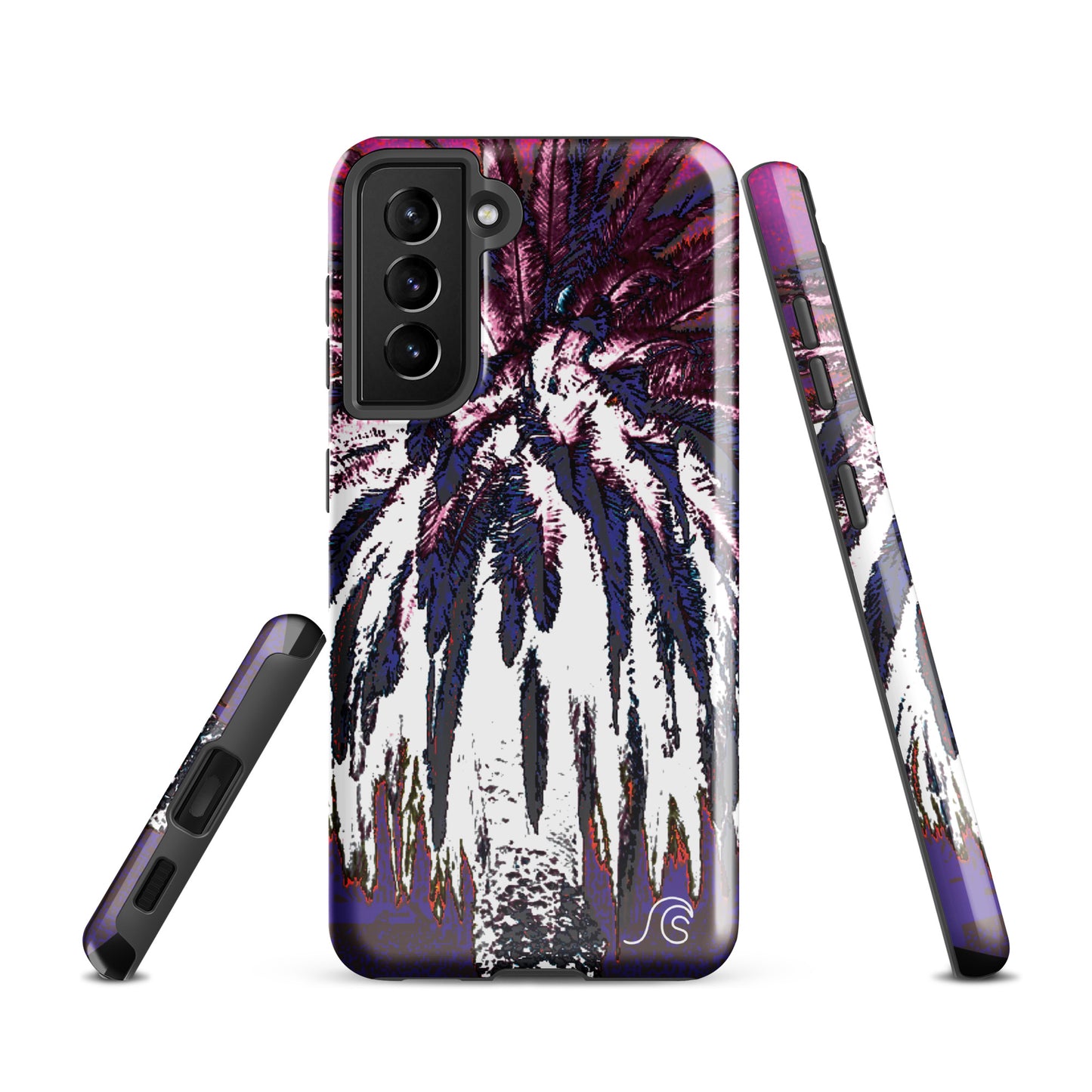 Palm Tree Hustle Tough case for Samsung® - Black