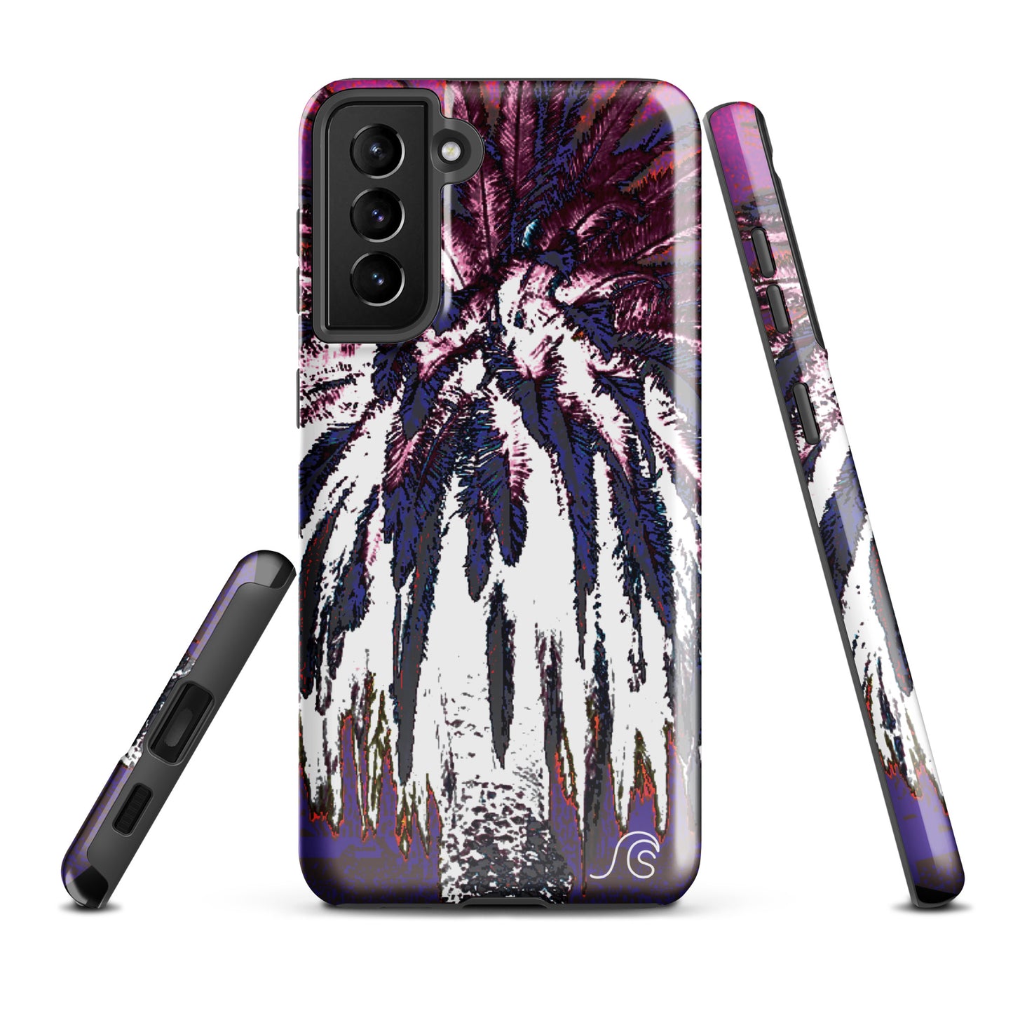 Palm Tree Hustle Tough case for Samsung® - Black