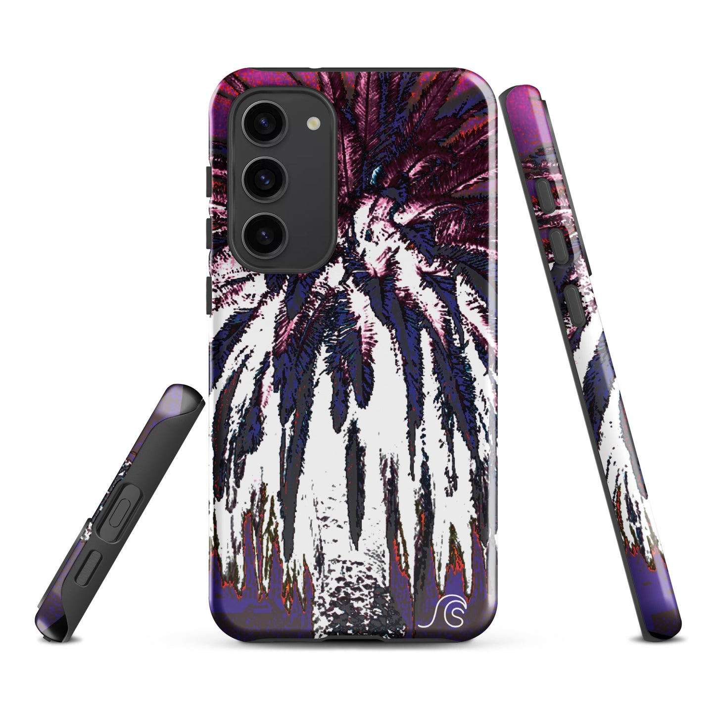 Palm Tree Hustle Tough case for Samsung® - Black