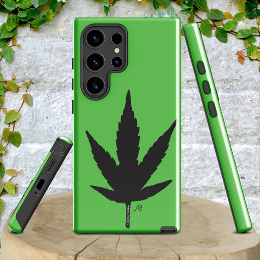 Cannabis Leaf Tough case for Samsung® - Green