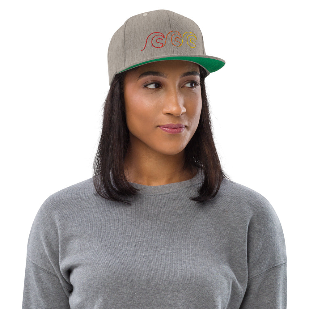 Tri-Wave Groove Snapback hat - 5 Colours