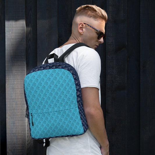 Logo Party Backpack - Two Tone Aqua/Navy