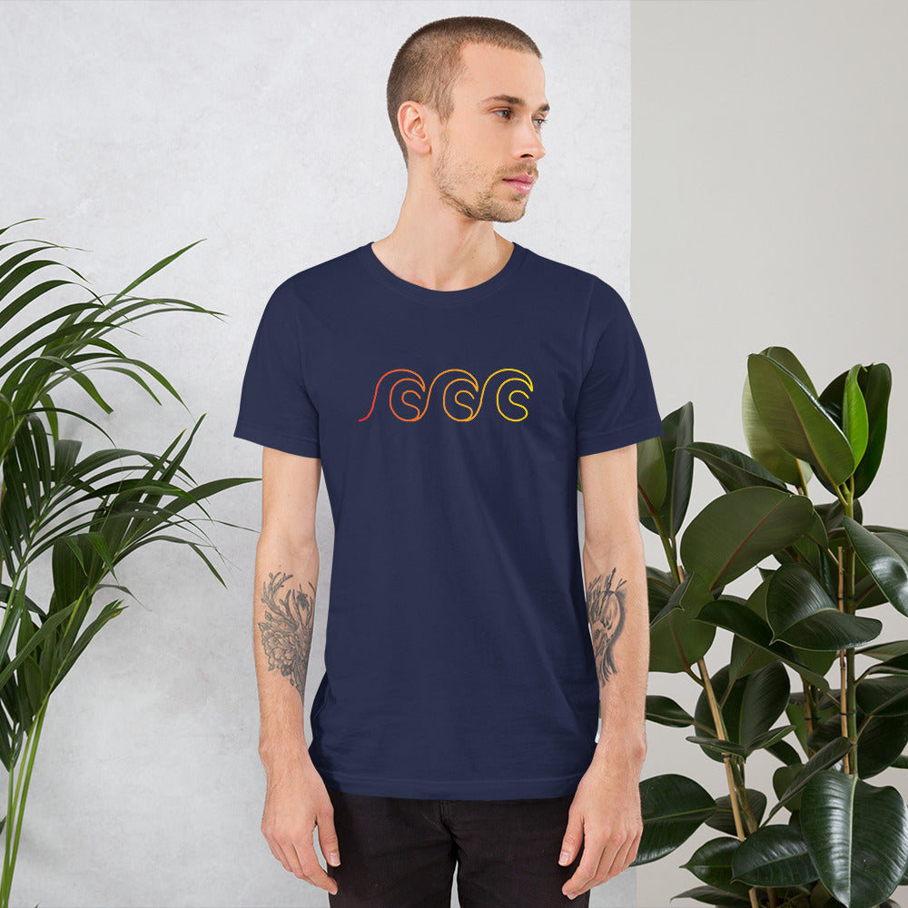 Tri-Wave Groove Premium Unisex Tee - 5 Colours