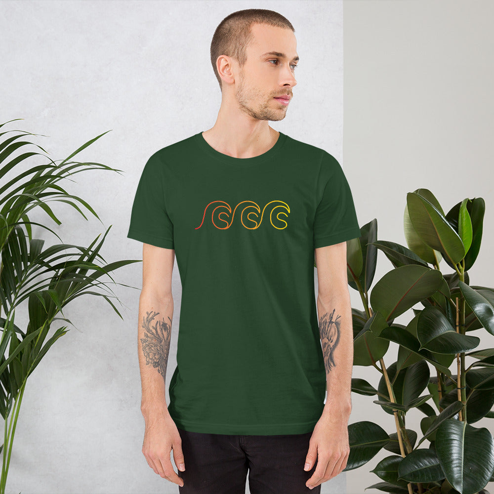 Tri-Wave Groove Premium Unisex Tee - 5 Colours