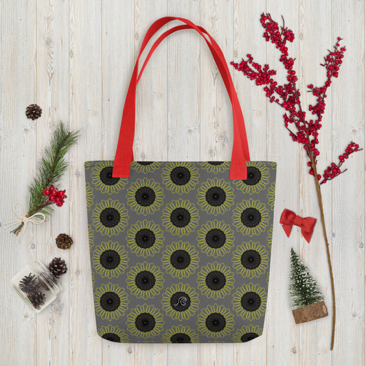 Sunflower Tote bag - Dark Grey With 3 Strap Colours