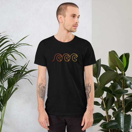 Tri-Wave Groove Premium Unisex Tee - 5 Colours