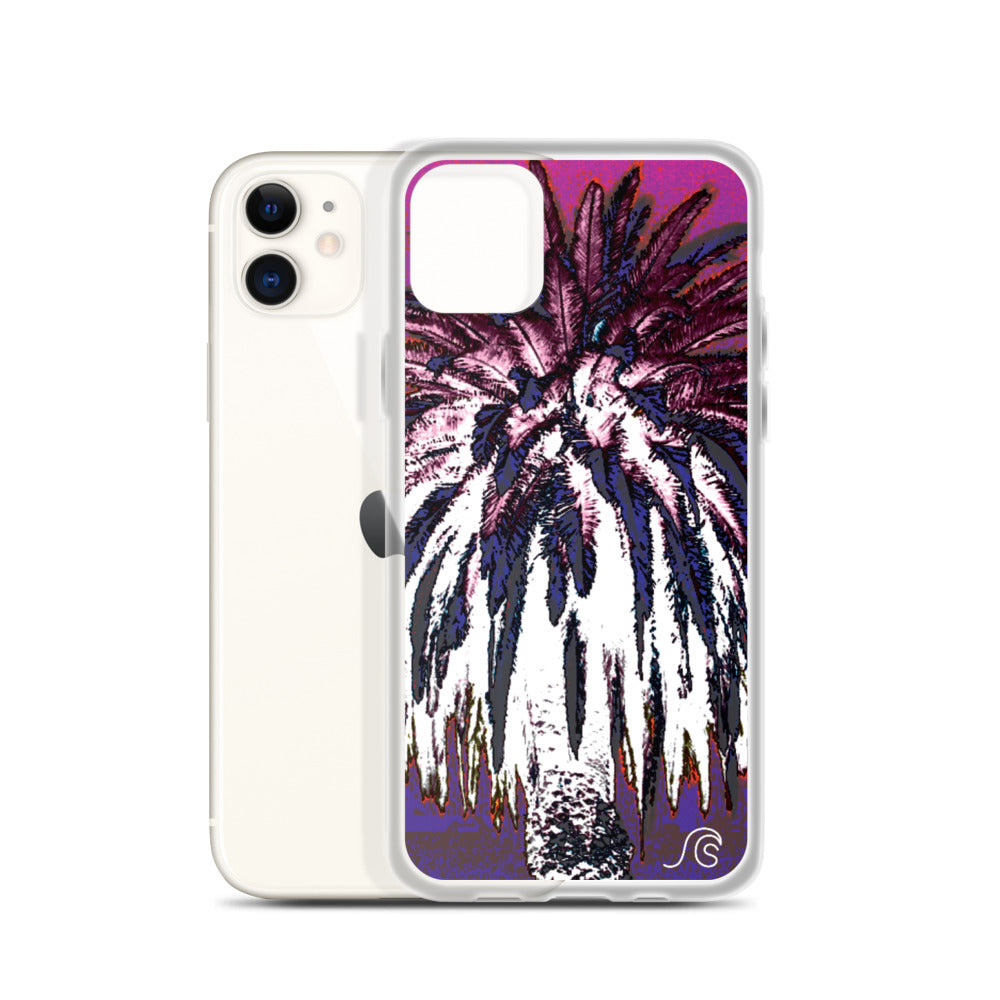 Palm Tree Hustle iPhone Case - Clear