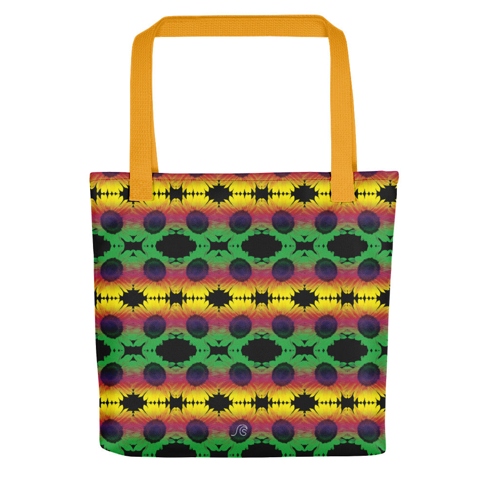 Irie Sunflower Tote bag - Black With 3 Strap Colours