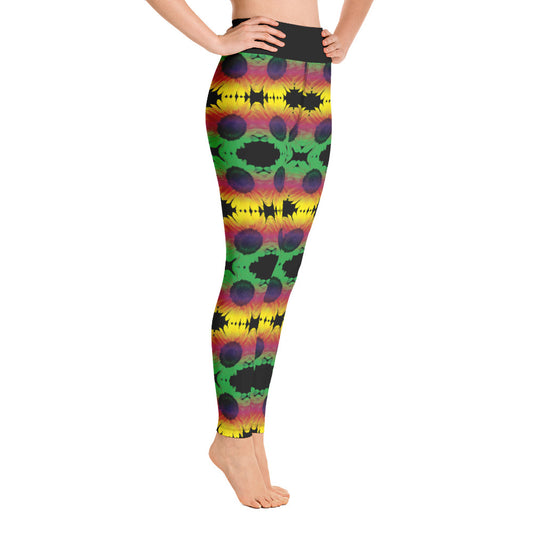 Irie Sunflower Yoga Leggings - Black