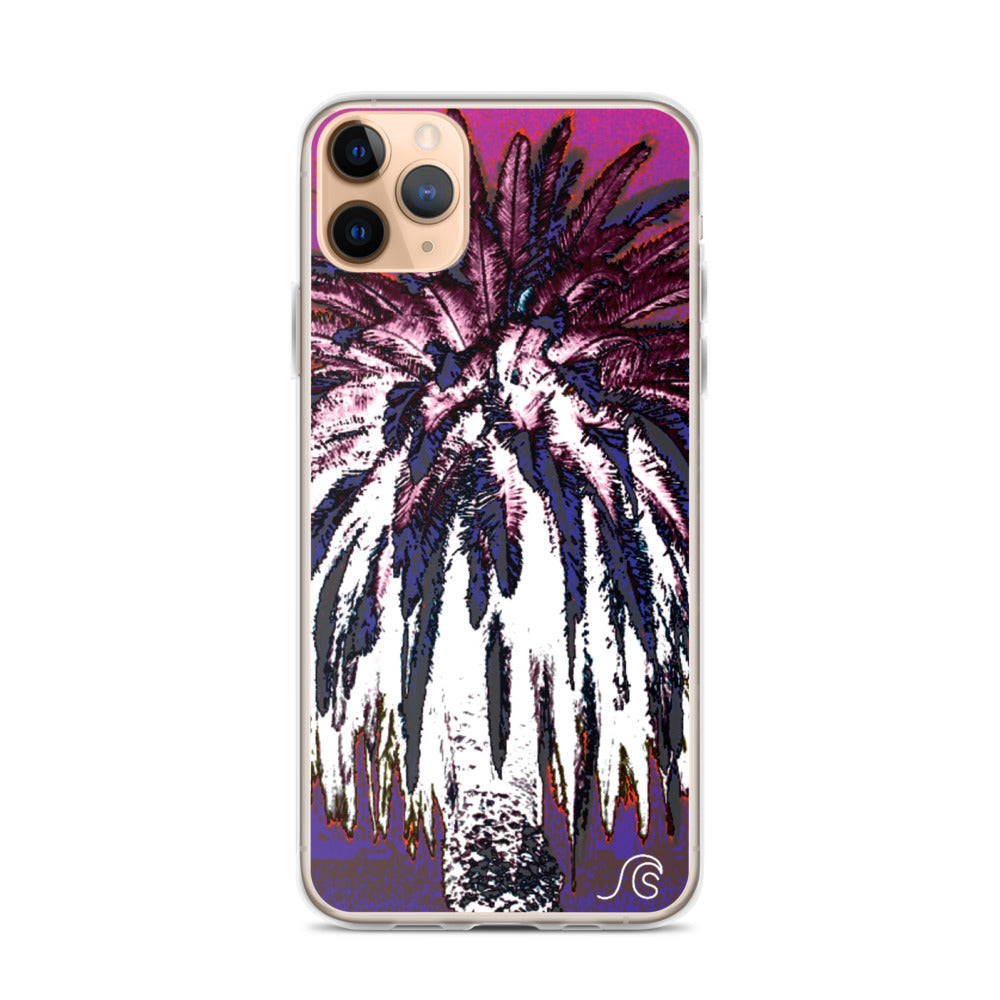 Palm Tree Hustle iPhone Case - Clear