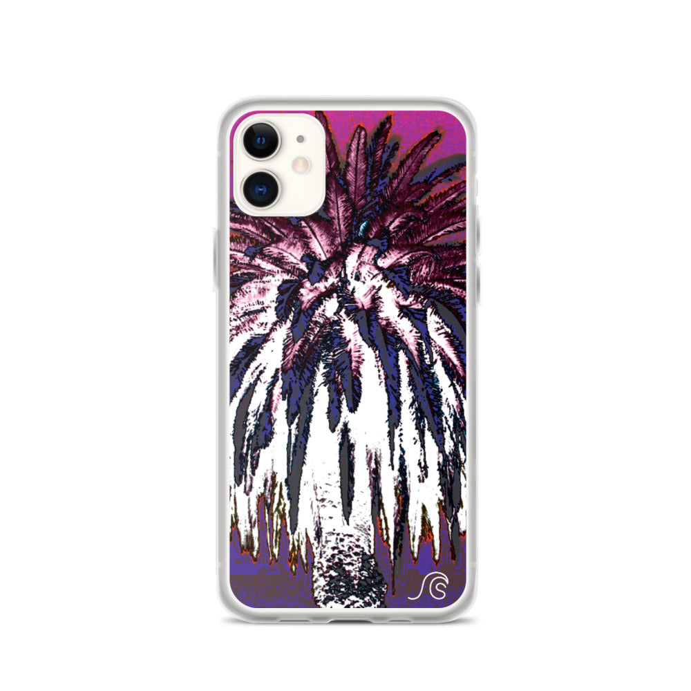 Palm Tree Hustle iPhone Case - Clear