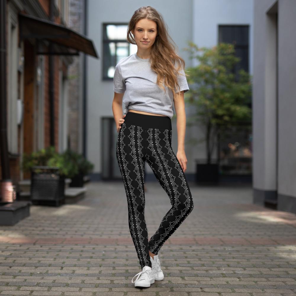 Logo Frenzy Yoga Leggings - Black