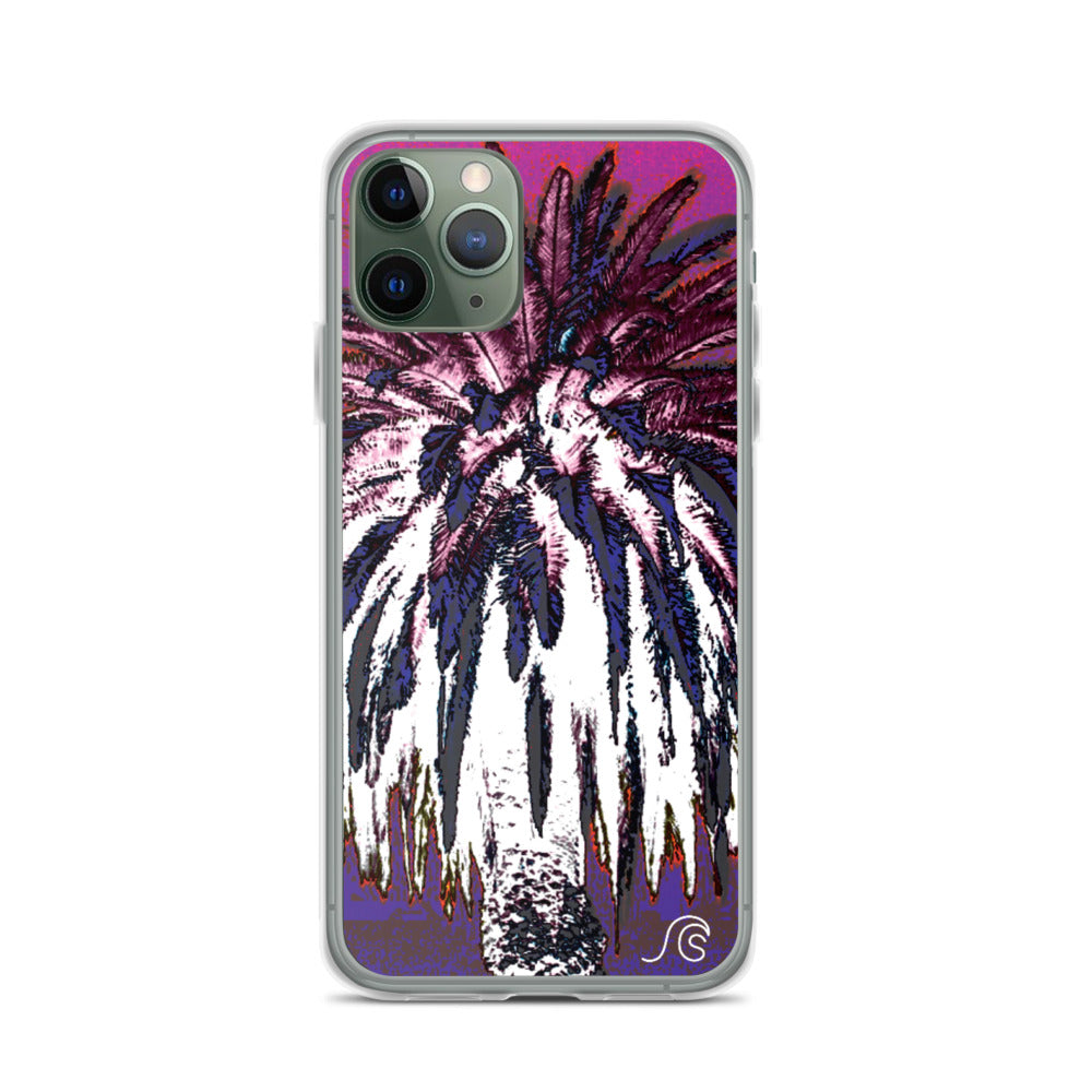 Palm Tree Hustle iPhone Case - Clear