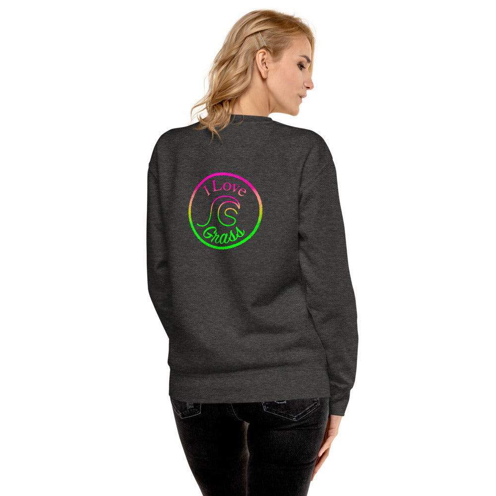 I Love Grass Unisex Premium Fleece Pullover - 3 Colours